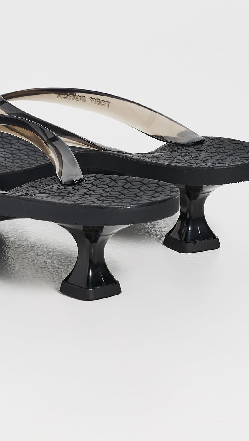image:imageTory Burch Womens Jelly Heel Flip Flops 40mmBlackBlack