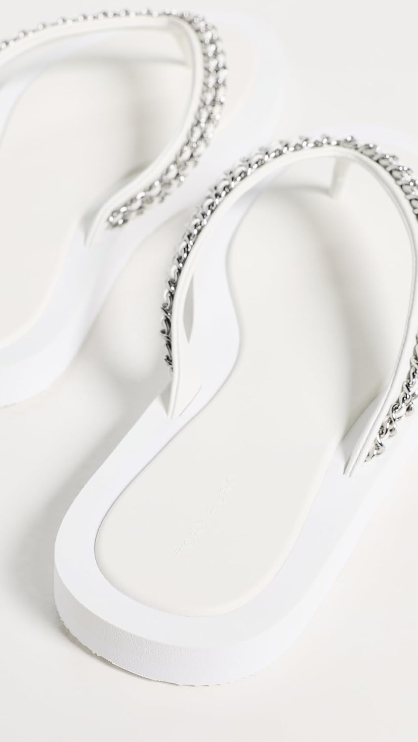 image:imageTory Burch Womens Kira Chain Flip FlopsBianco