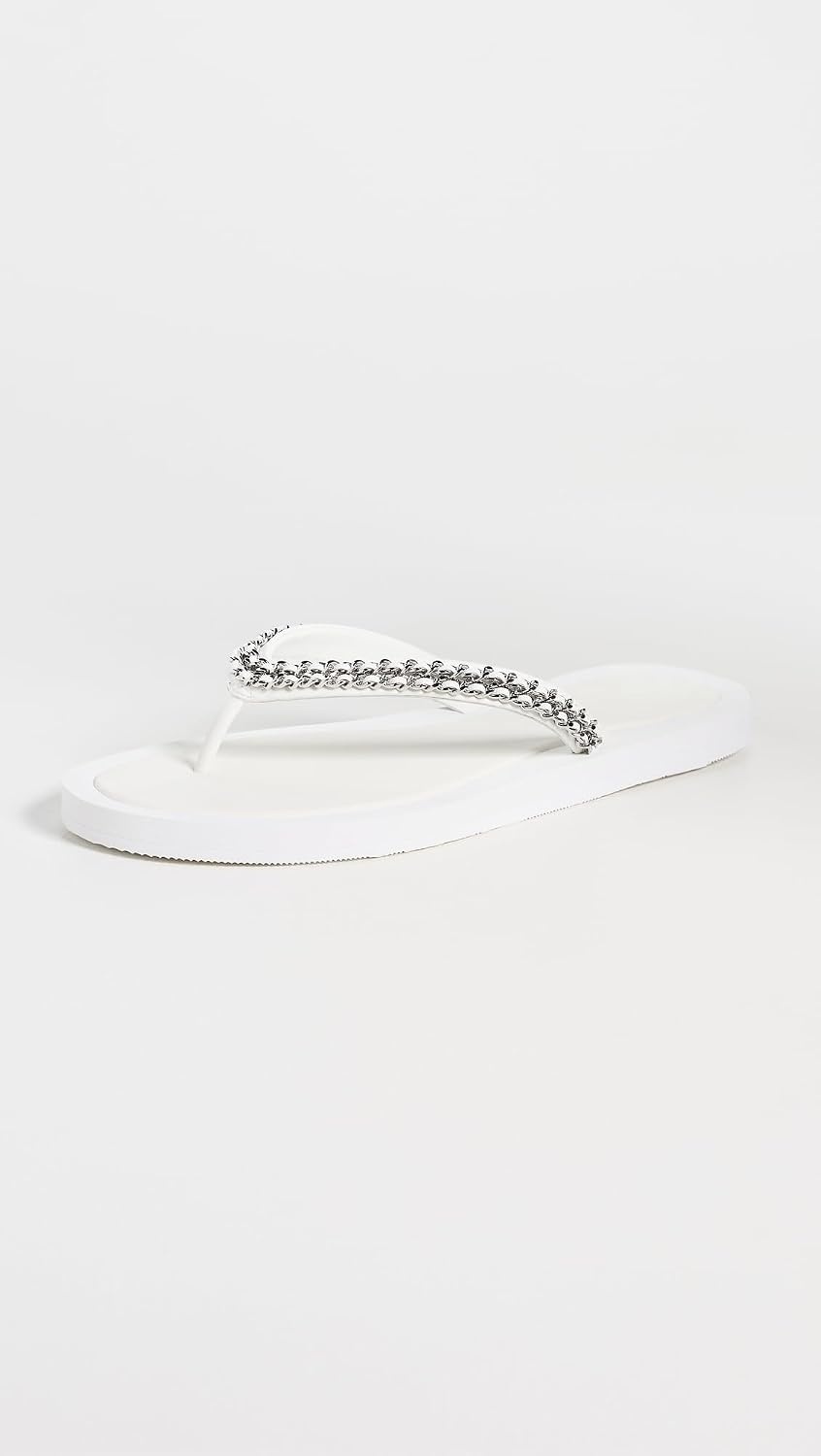 image:imageTory Burch Womens Kira Chain Flip FlopsBianco