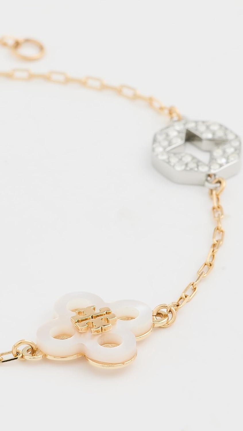 image:imageTory Burch Womens Kira Clover BraceletTory GoldMulti