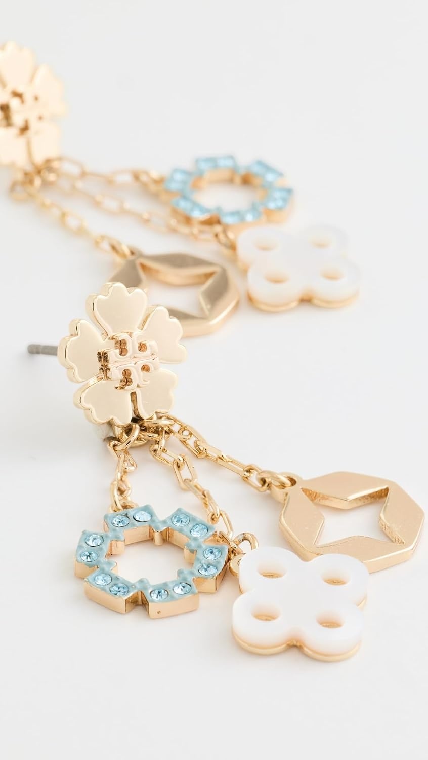 image:imageTory Burch Womens Kira Clover Chain EarringsMulti