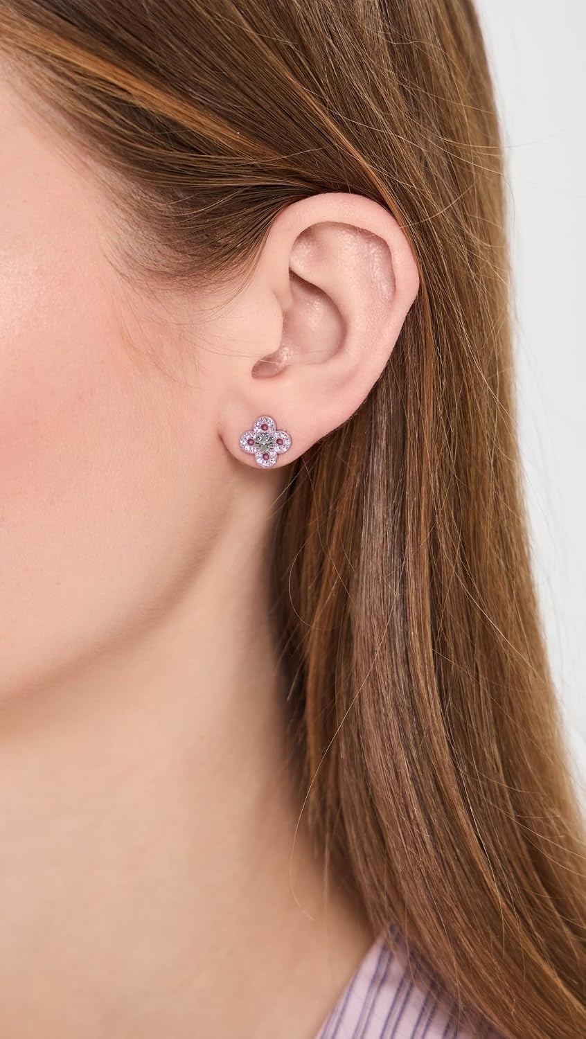 image:imageTory Burch Womens Kira Clover Stud EarringsTory SilverPink