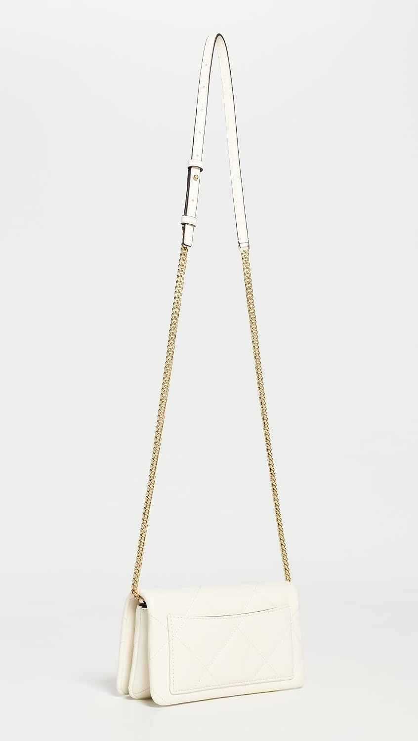 image:imageTory Burch Womens Kira Diamond Quilt Chain WalletWarm White