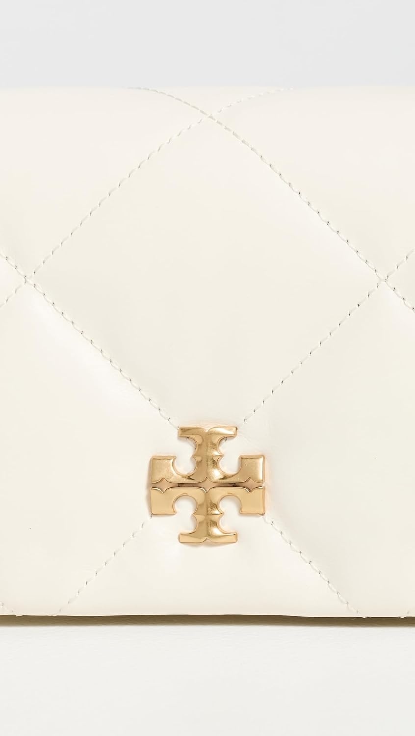 image:imageTory Burch Womens Kira Diamond Quilt Chain WalletWarm White