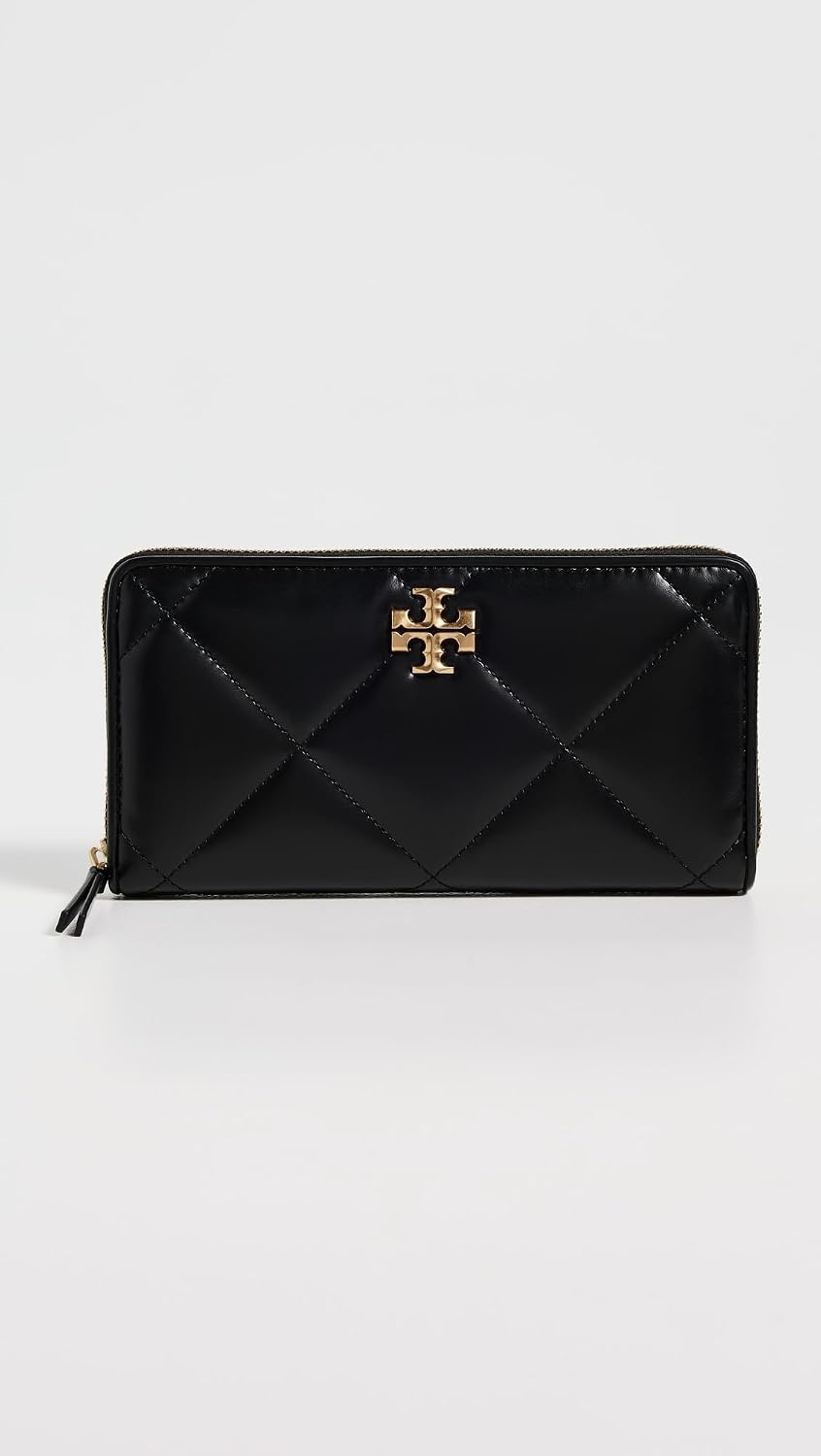 image:imageTory Burch Womens Kira Diamond Quilt Zip Continental WalletBlack