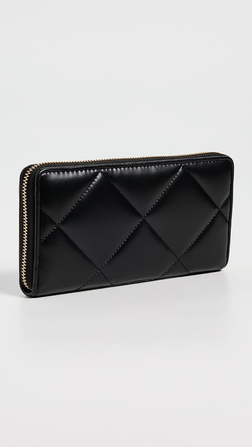 image:imageTory Burch Womens Kira Diamond Quilt Zip Continental WalletBlack