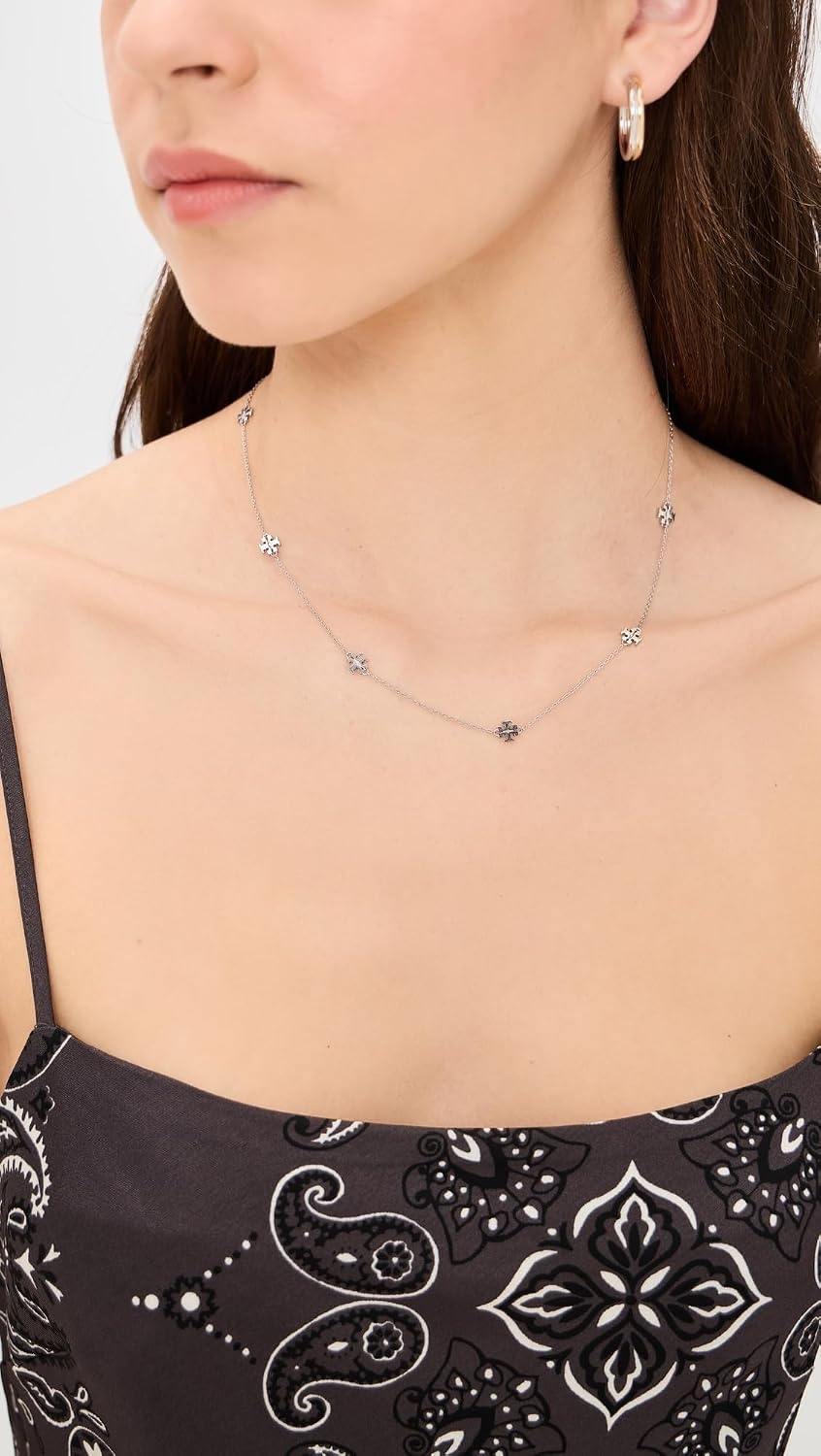 image:imageTory Burch Womens Kira NecklaceTory Silver Mint