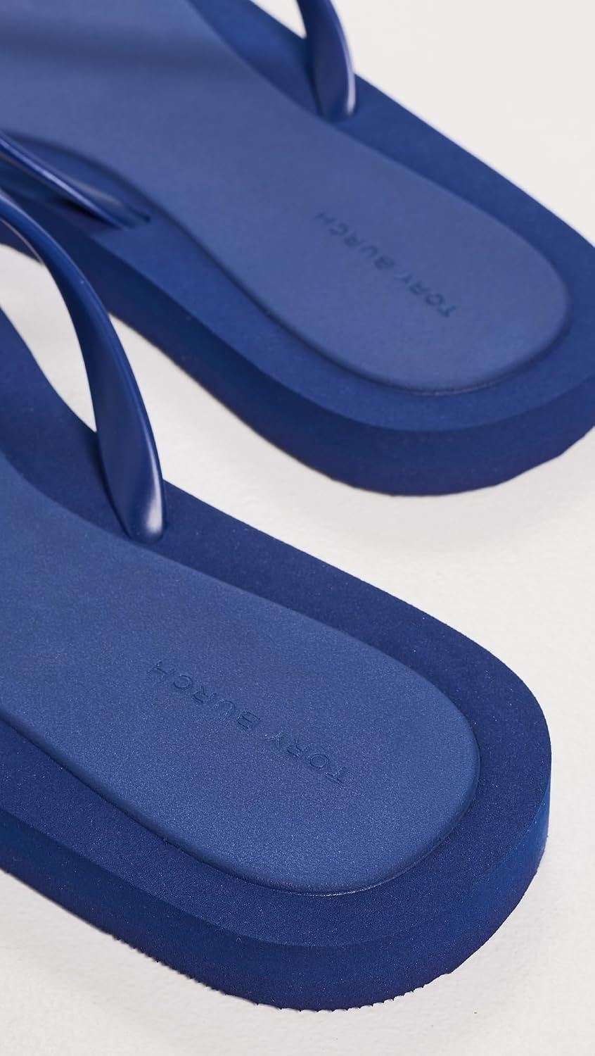 image:imageTory Burch Womens Kira Padded Flip FlopsBallpoint Blue