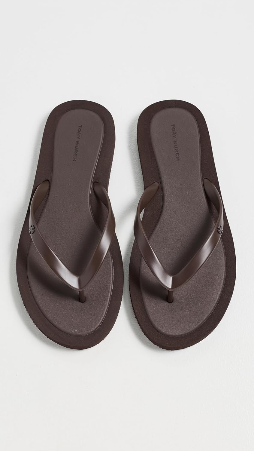 image:imageTory Burch Womens Kira Padded Flip FlopsDark Cocoa