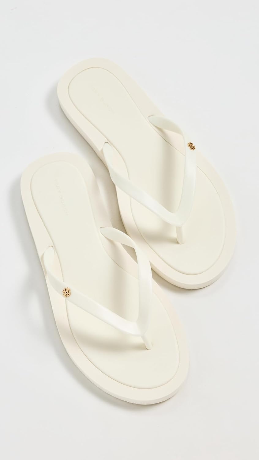 image:imageTory Burch Womens Kira Padded Flip FlopsNew IvoryGold