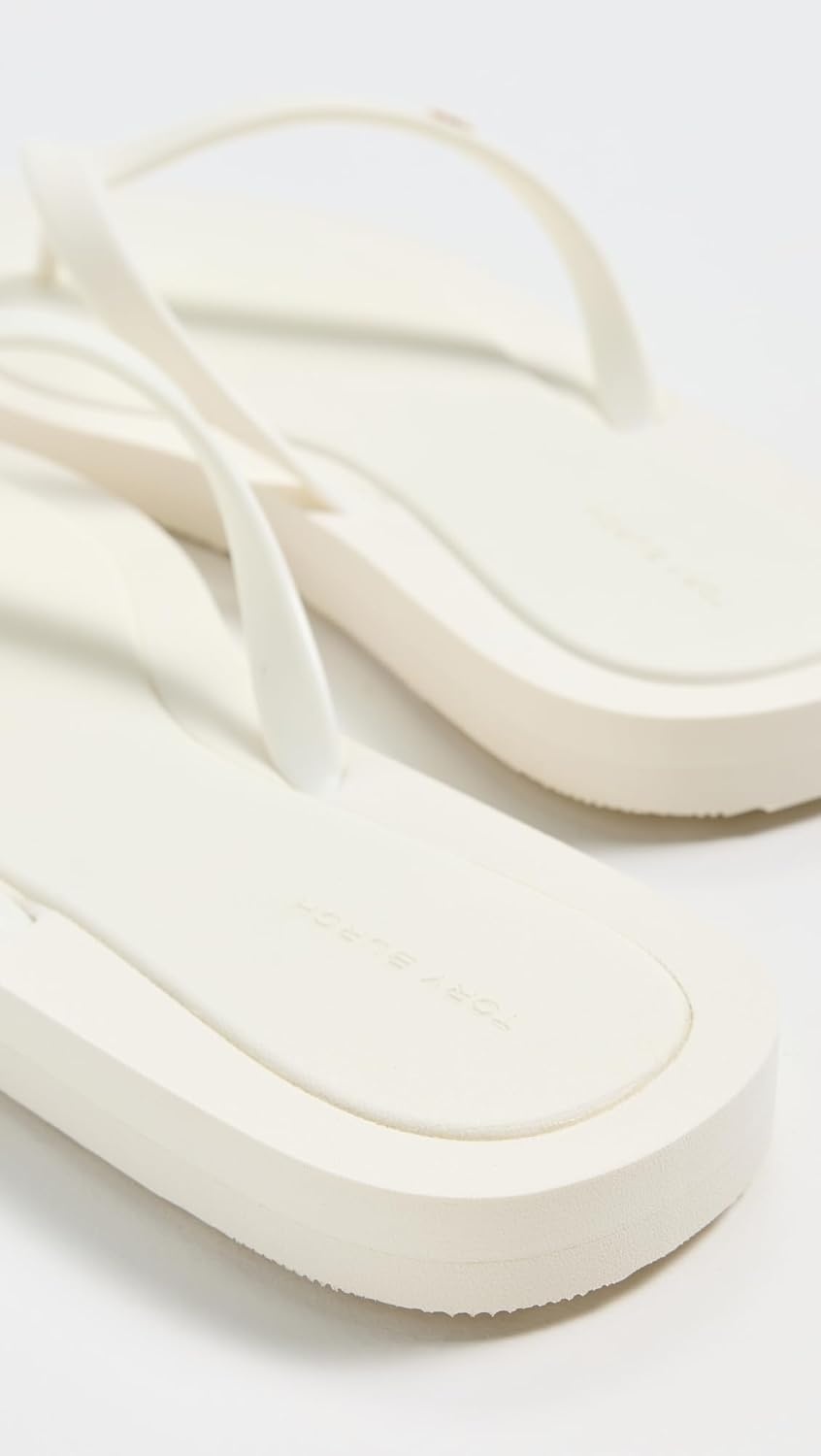 image:imageTory Burch Womens Kira Padded Flip FlopsNew IvoryGold