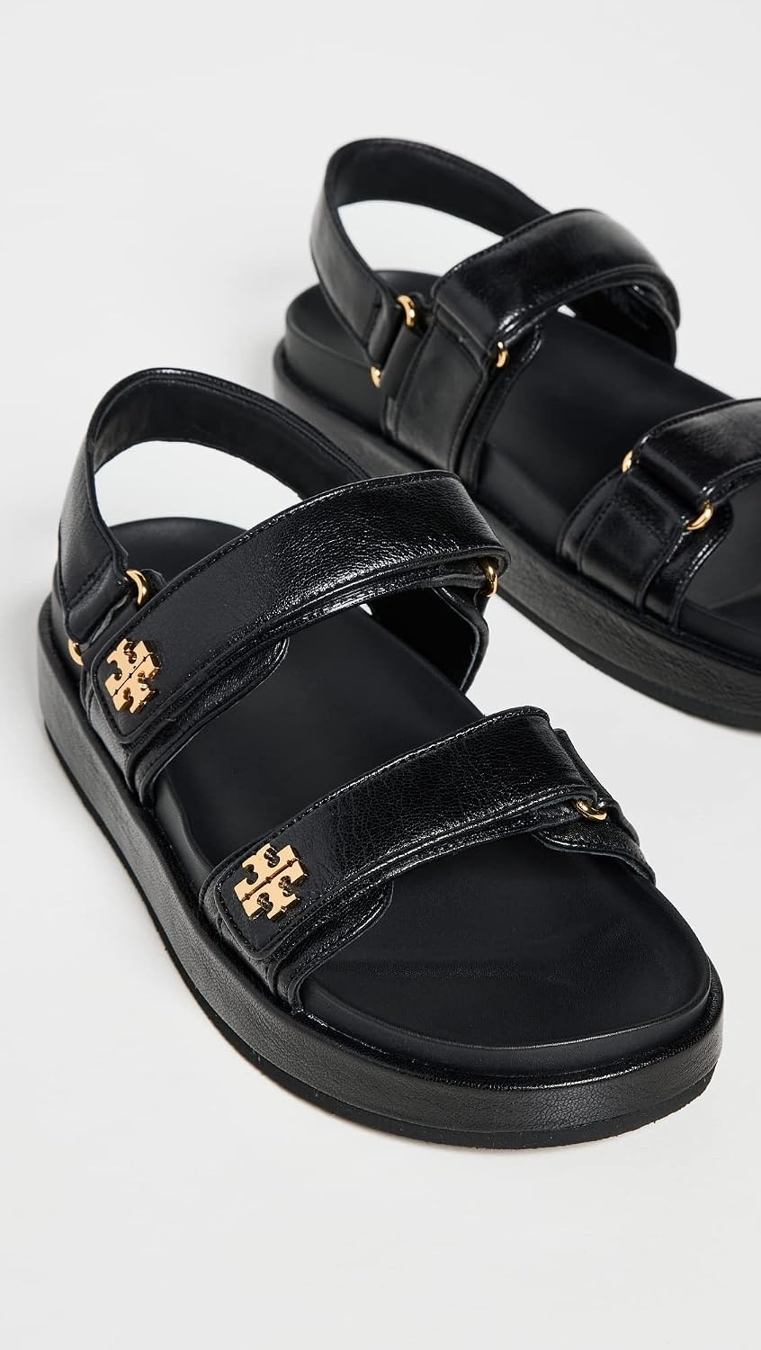 image:imageTory Burch Womens Kira Two Band Sport SandalsPerfect Black