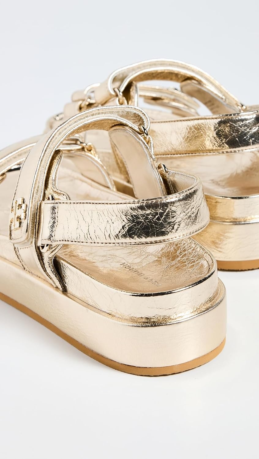 image:imageTory Burch Womens Kira Two Band Sport SandalsSpark Gold