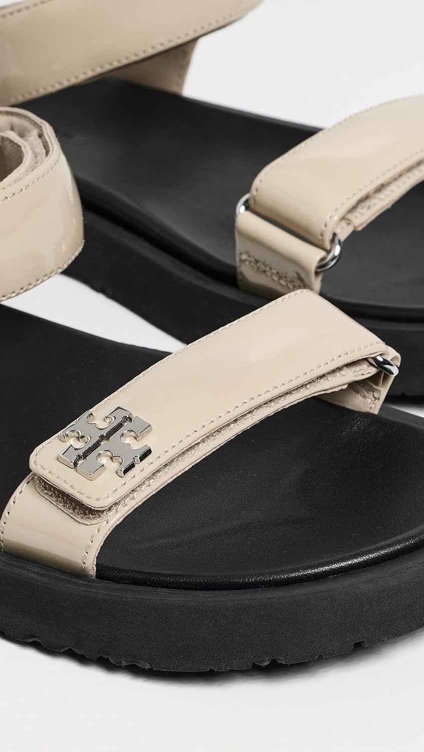 image:imageTory Burch Womens Kira Ultralight SandalsStone GreyBlackSilver