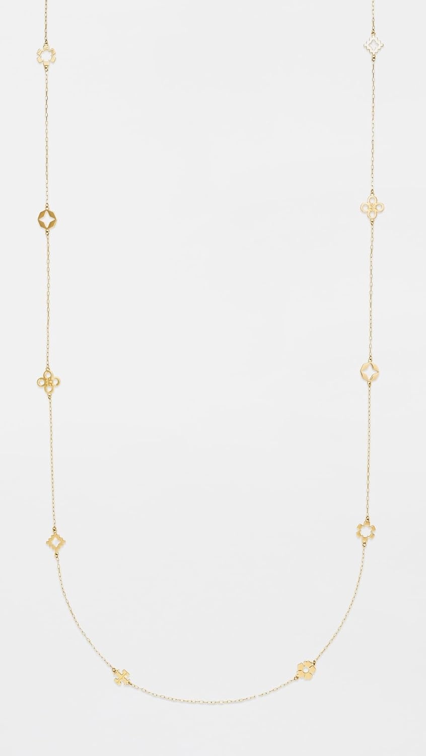 image:imageTory Burch Womens Long Forget Me Not NecklaceTory Gold