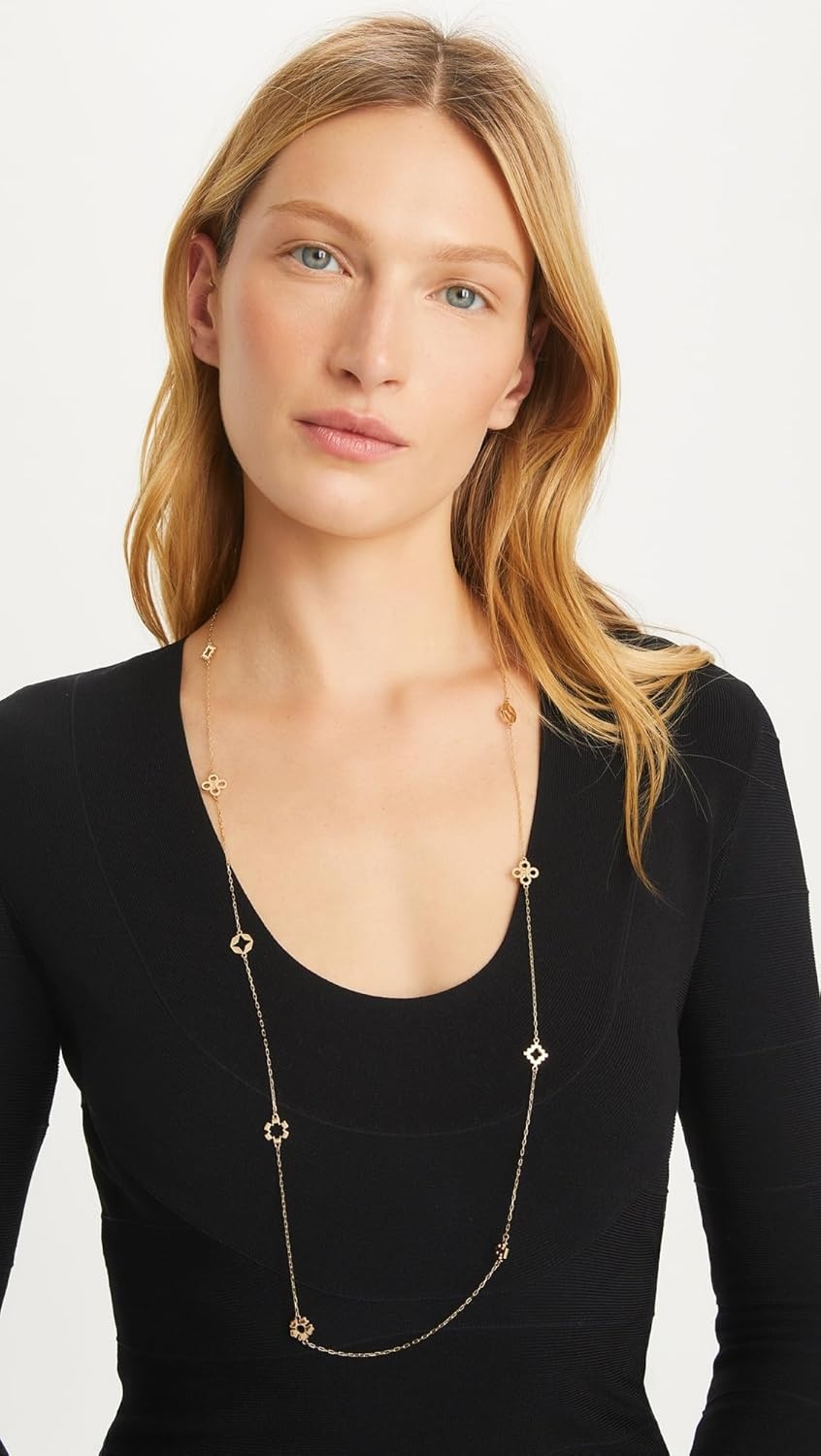 image:imageTory Burch Womens Long Forget Me Not NecklaceTory Gold