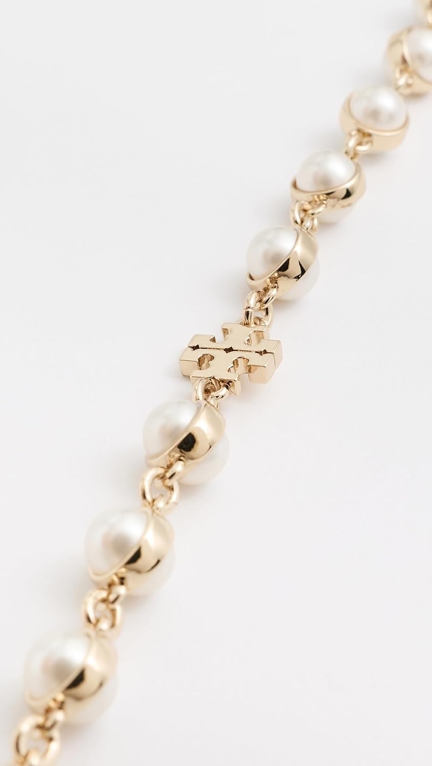 image:imageTory Burch Womens Long Pearl NecklaceLight Brass Pearl