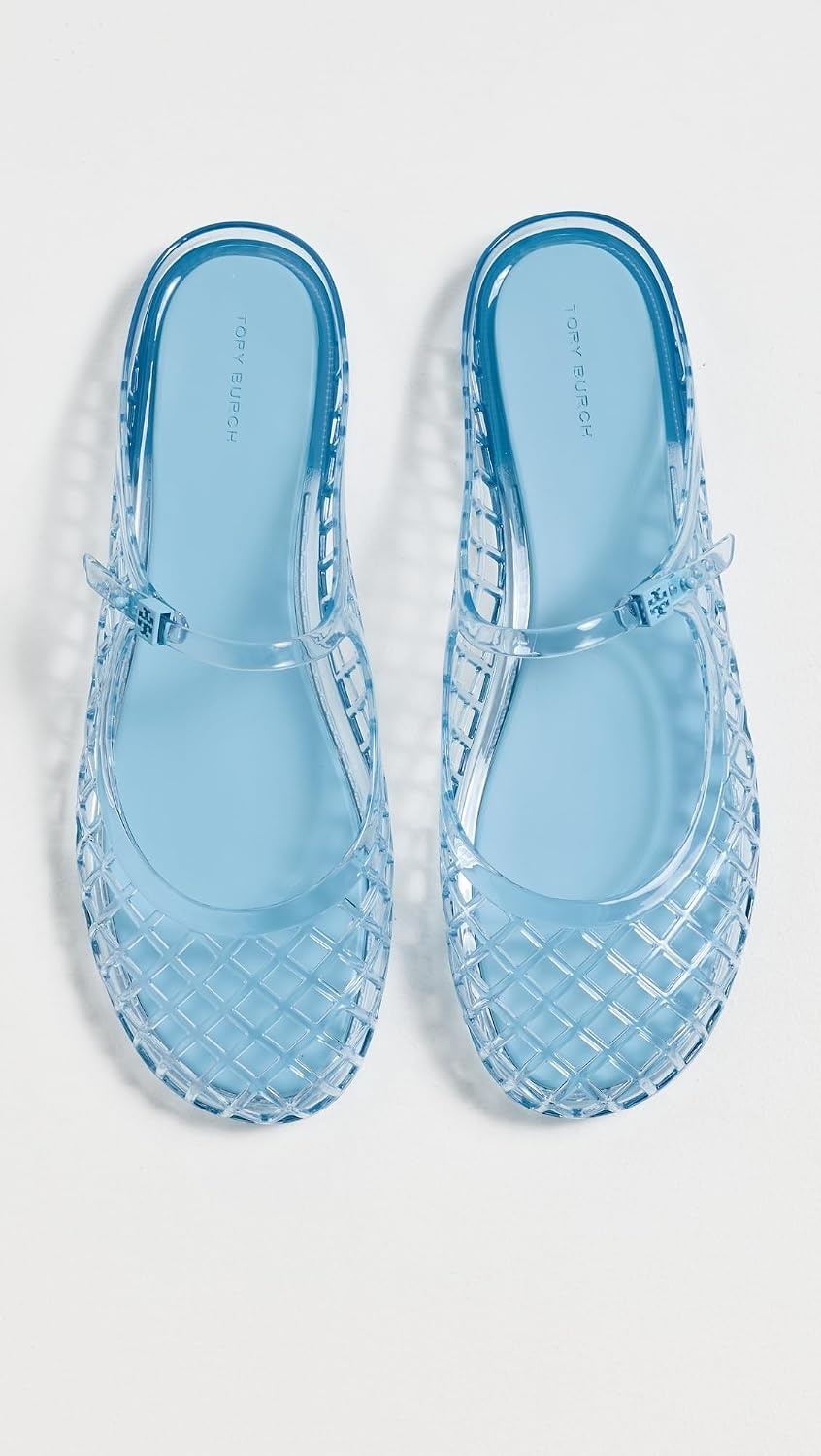 image:imageTory Burch Womens Mellow Mary Jane Jelly FlatsPale Blue