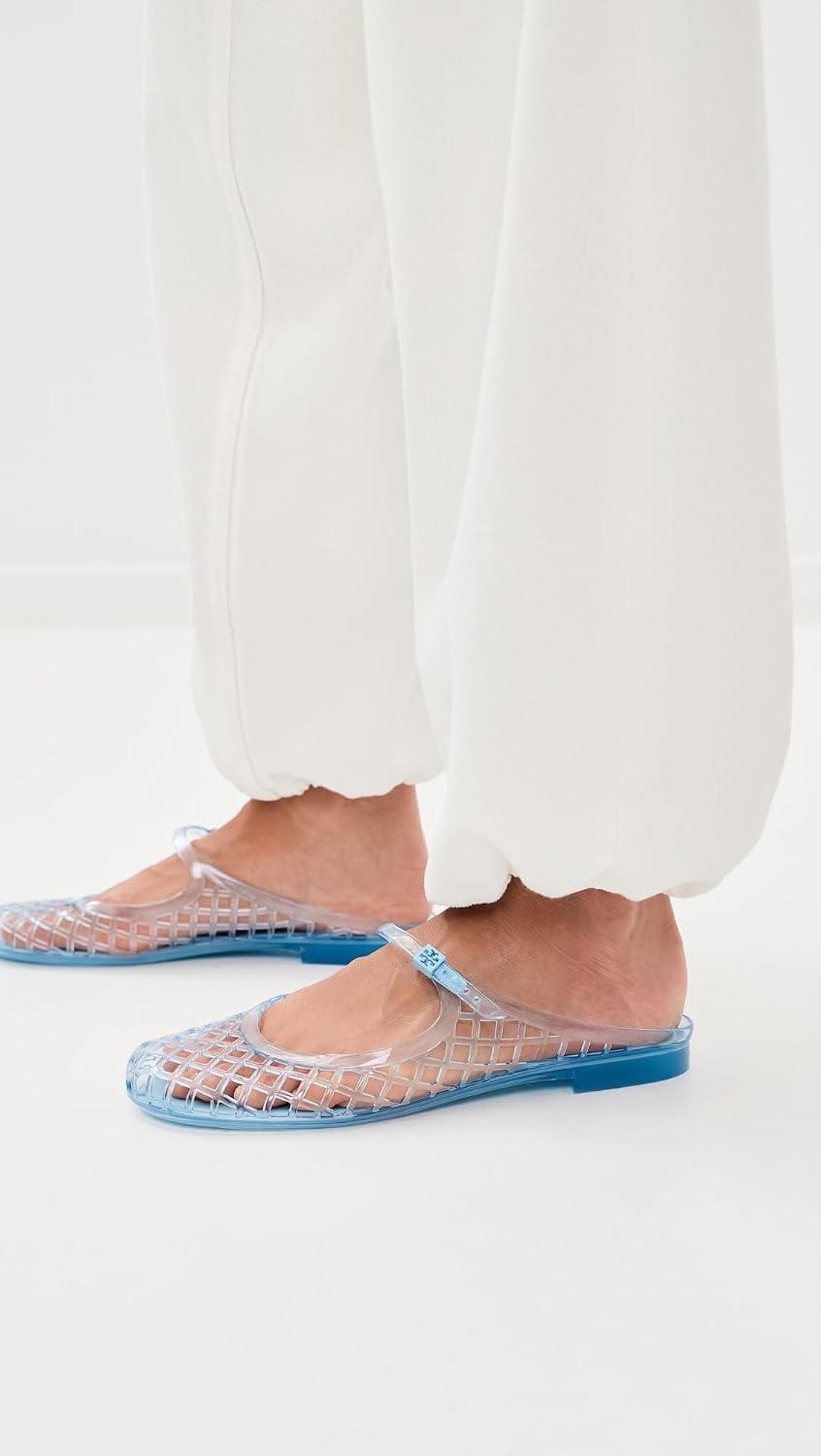 image:imageTory Burch Womens Mellow Mary Jane Jelly FlatsPale Blue