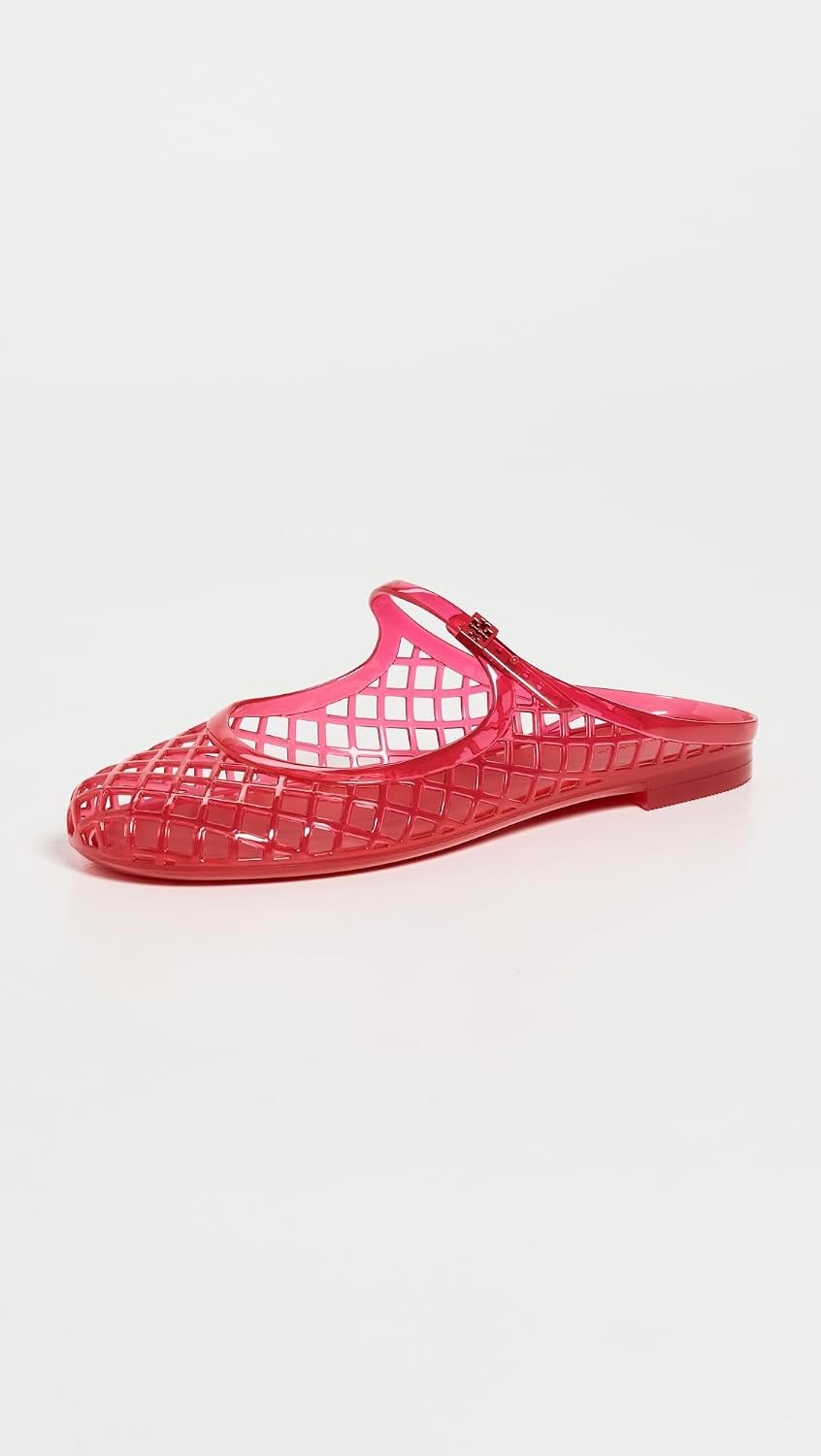 image:imageTory Burch Womens Mellow Mary Jane Jelly FlatsRed Volcano