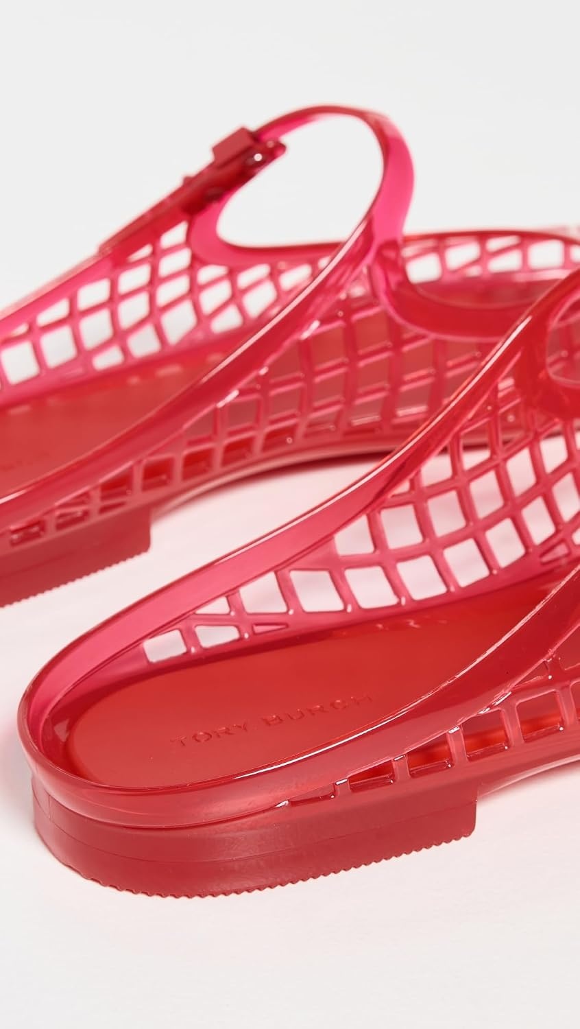 image:imageTory Burch Womens Mellow Mary Jane Jelly FlatsRed Volcano