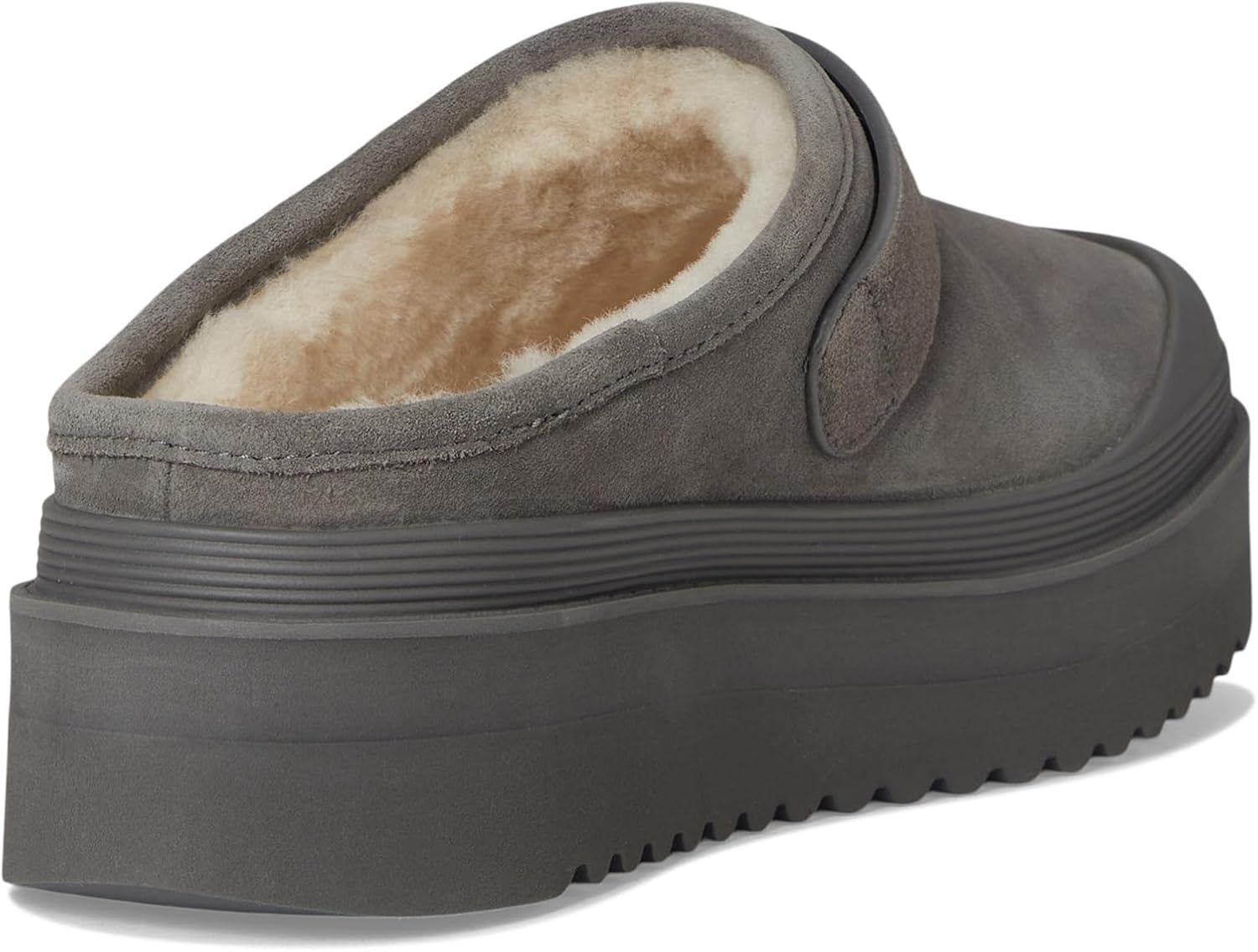 image:imageTory Burch Womens Mellow Shearling Platform MulesCharcoal GraySilver