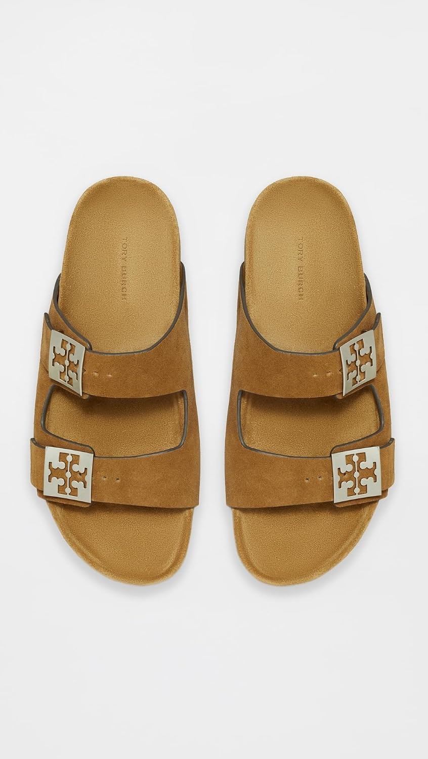 image:imageTory Burch Womens Mellow SlidesWild TobaccoLight Teak