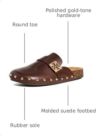 image:imageTory Burch Womens Mellow Stud MulesDeep MochaGold