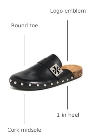 image:imageTory Burch Womens Mellow Stud MulesPerfect BlackSilver