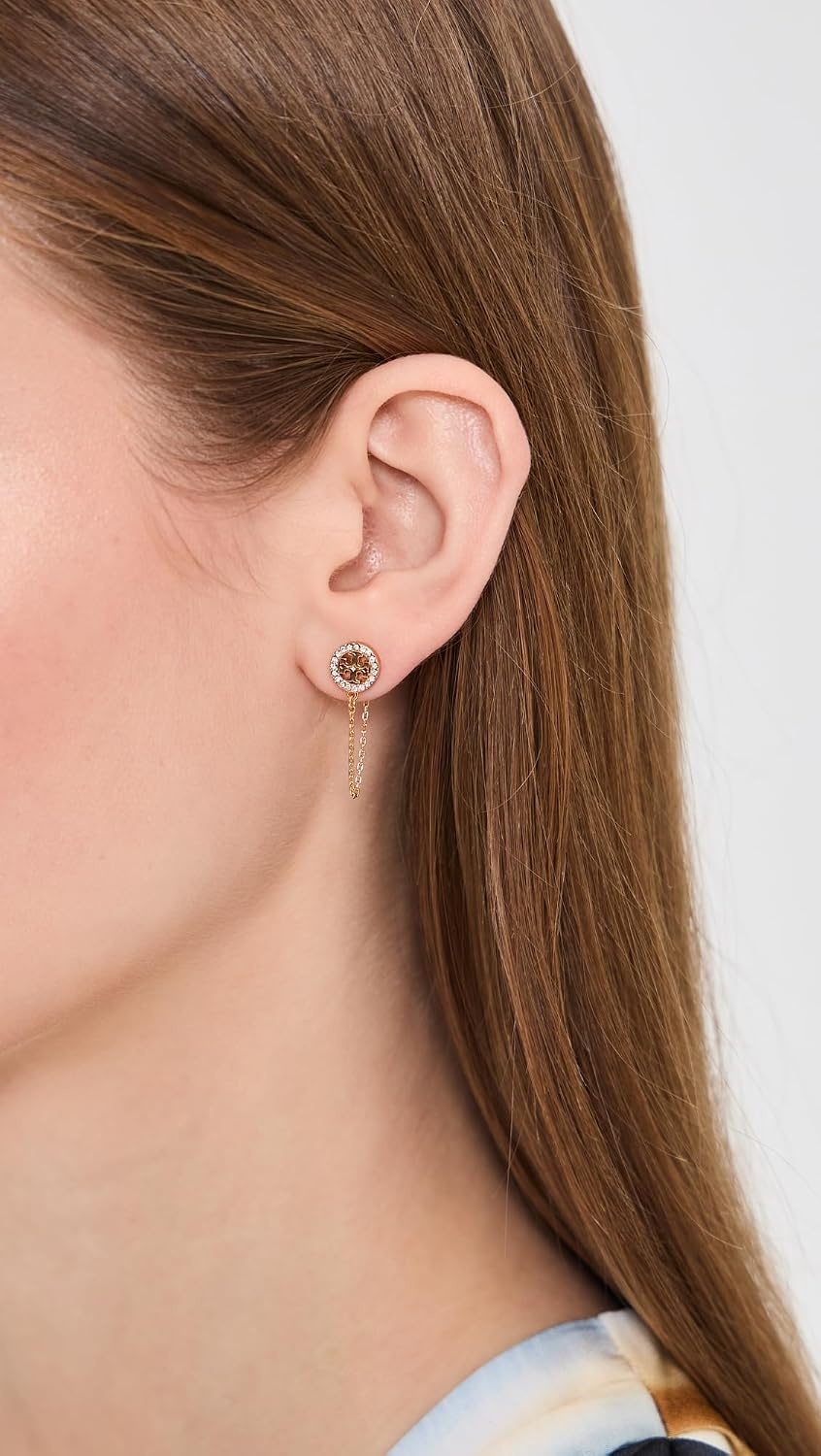 image:imageTory Burch Womens Miller Chain EarringsTory Gold Crystal