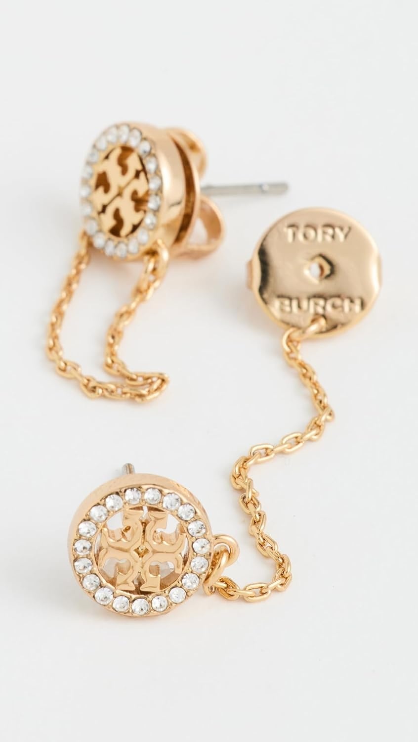 image:imageTory Burch Womens Miller Chain EarringsTory Gold Crystal