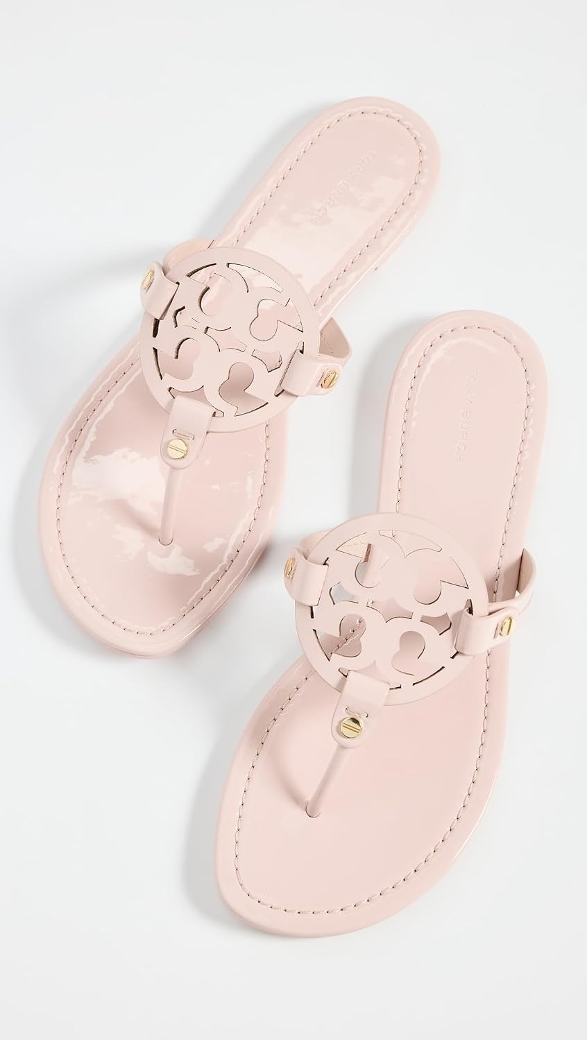 image:imageTory Burch Womens Miller Embellished SandalsSeashell Pink