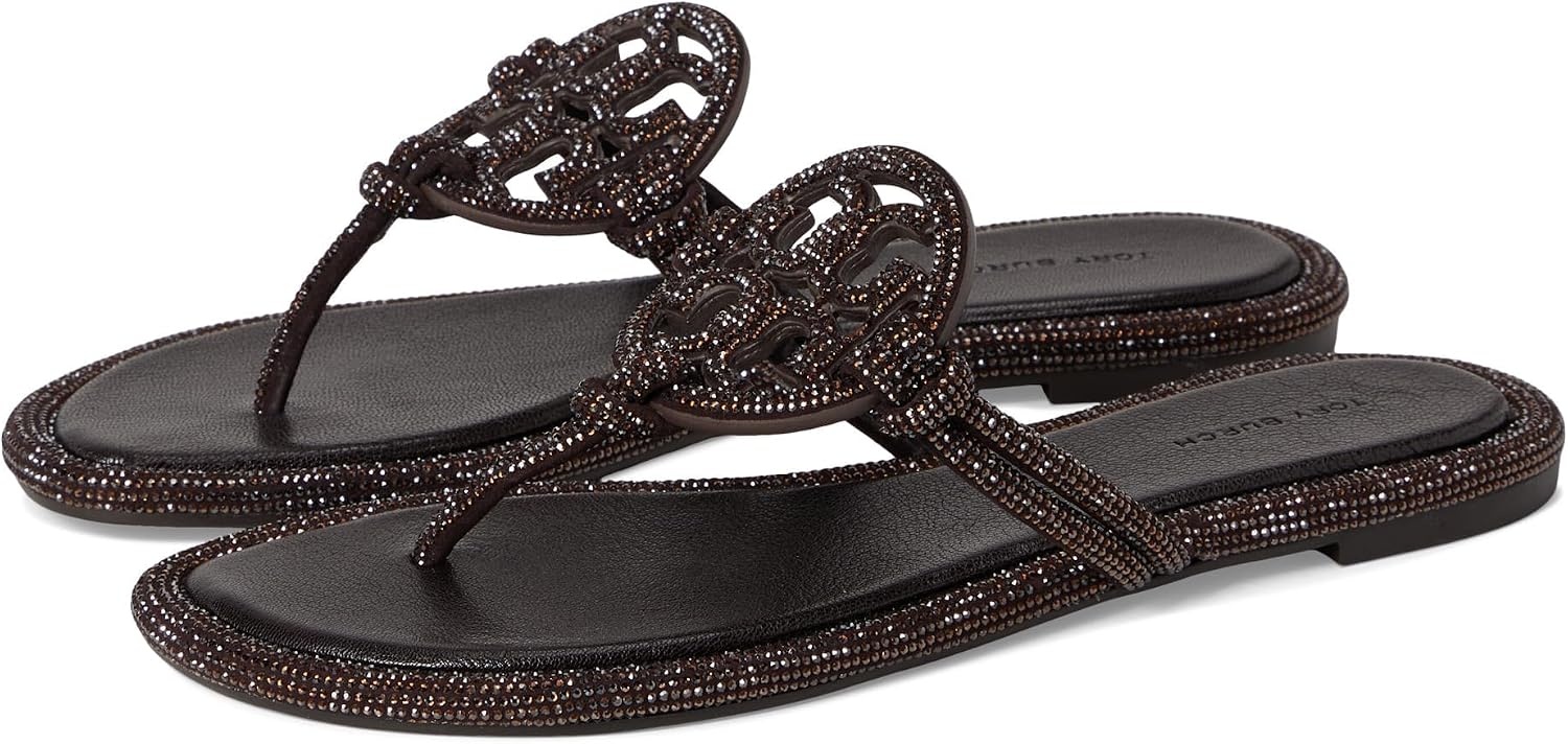 image:imageTory Burch Womens Miller Knotted Pave SandalsCocoa