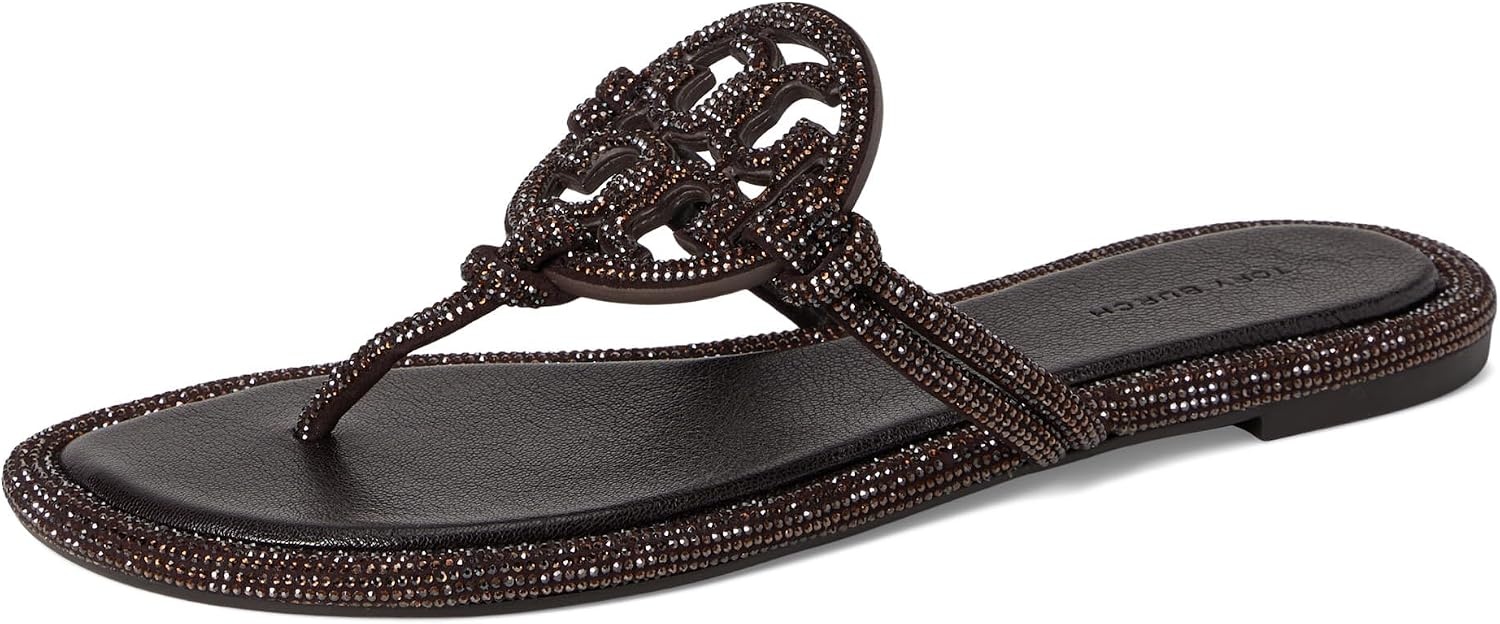 image:imageTory Burch Womens Miller Knotted Pave SandalsCocoa