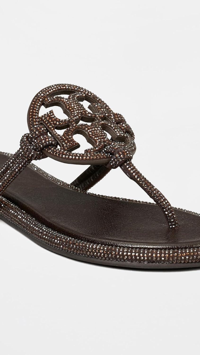 image:imageTory Burch Womens Miller Knotted Pave SandalsCocoa