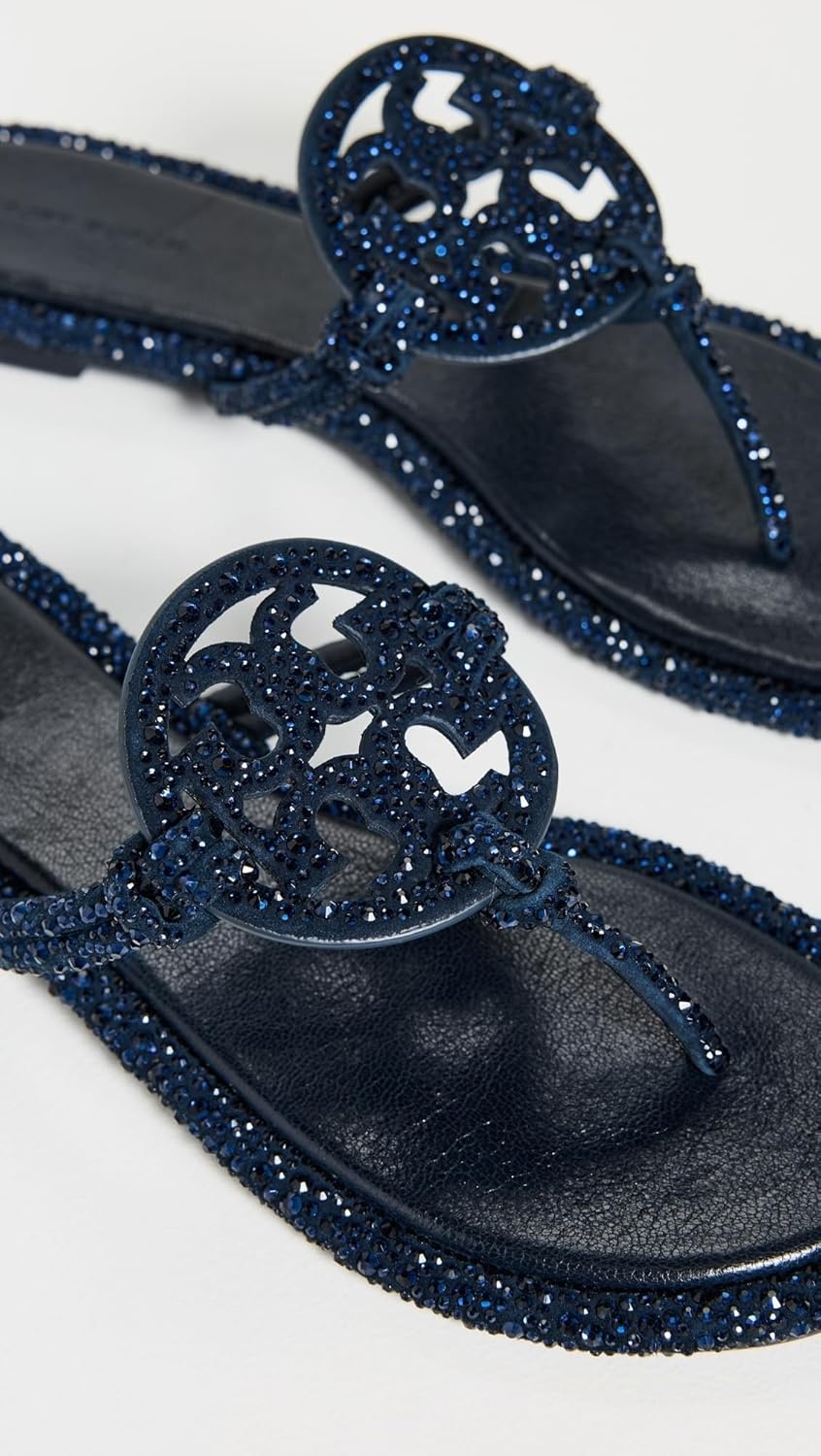 image:imageTory Burch Womens Miller Knotted Pave SandalsNew Navy