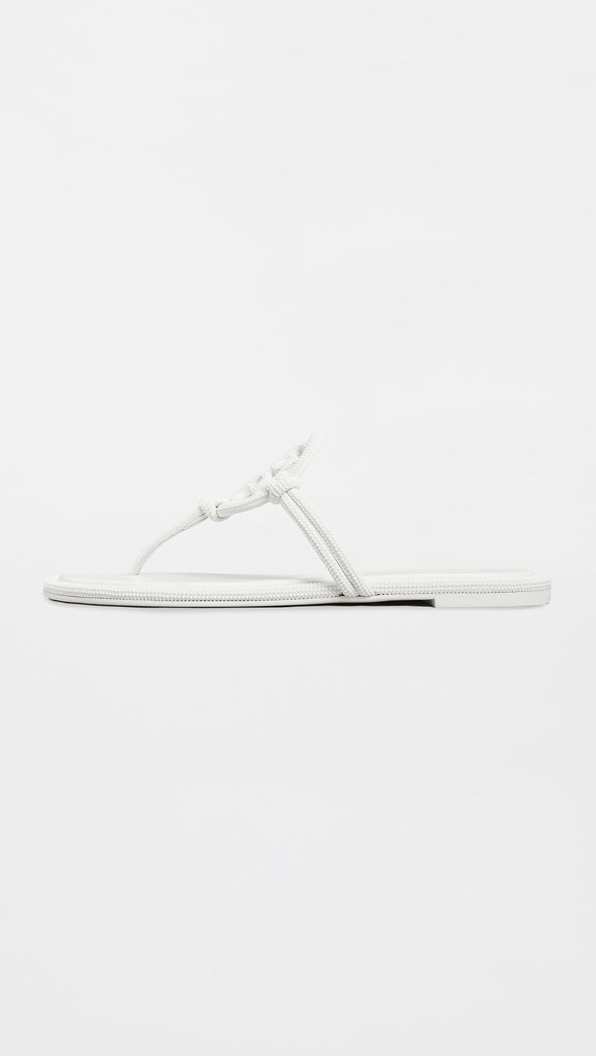 image:imageTory Burch Womens Miller Knotted Pave SandalsOptical White