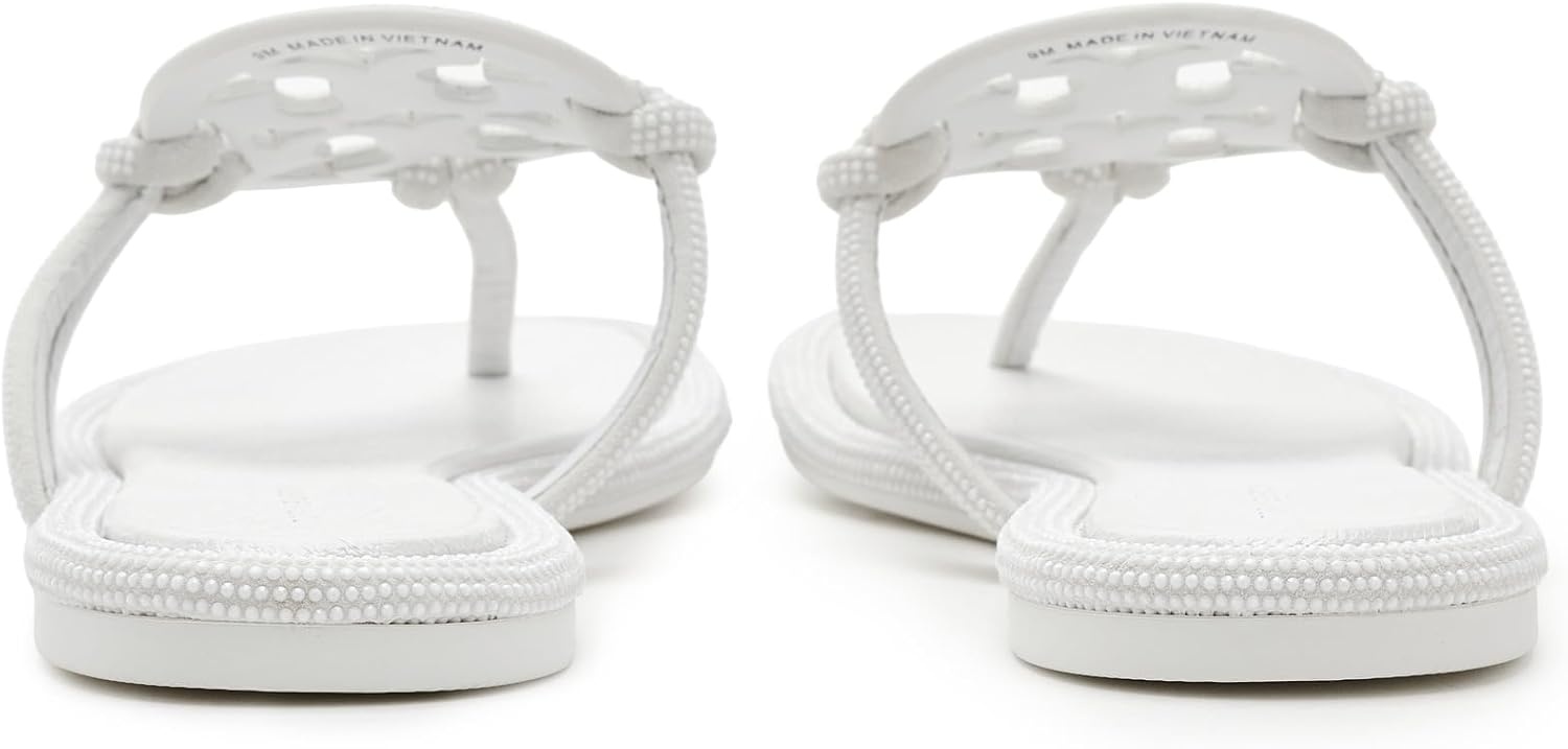 image:imageTory Burch Womens Miller Knotted Pave SandalsOptical White