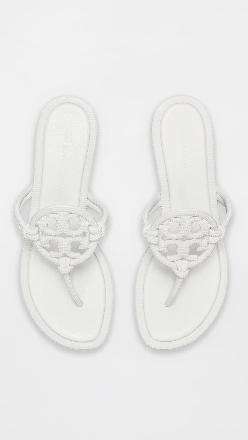 image:imageTory Burch Womens Miller Knotted Pave SandalsOptical White