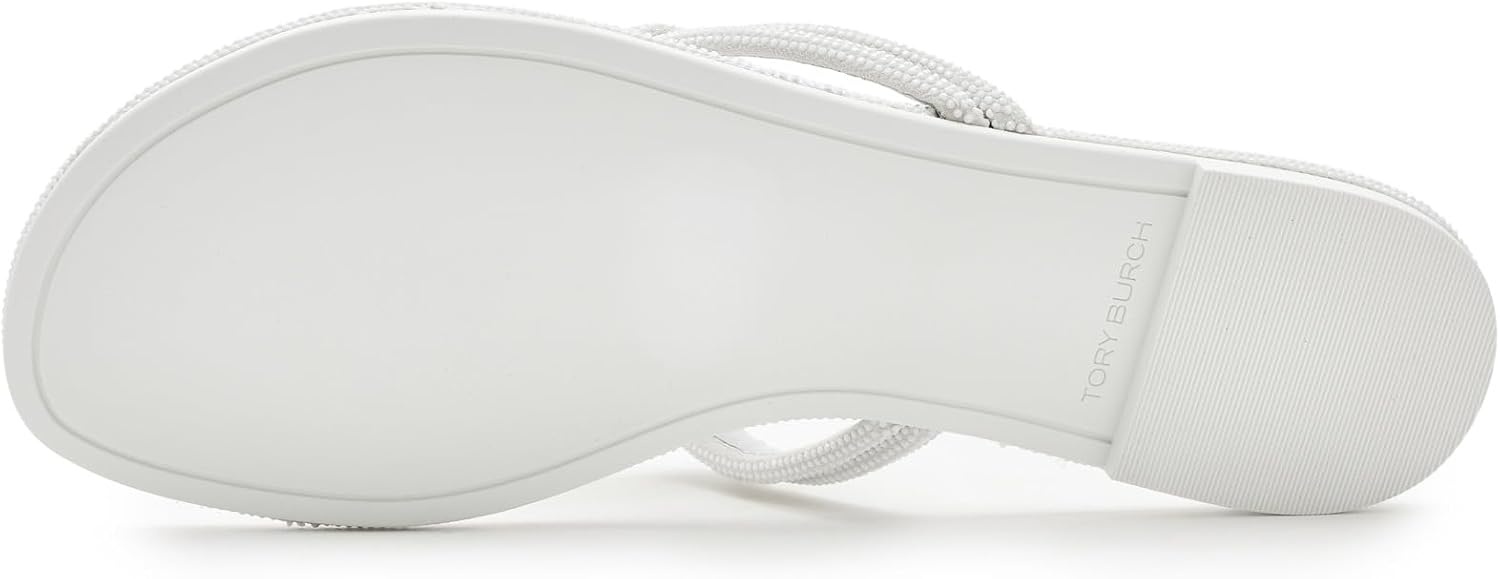 image:imageTory Burch Womens Miller Knotted Pave SandalsOptical White