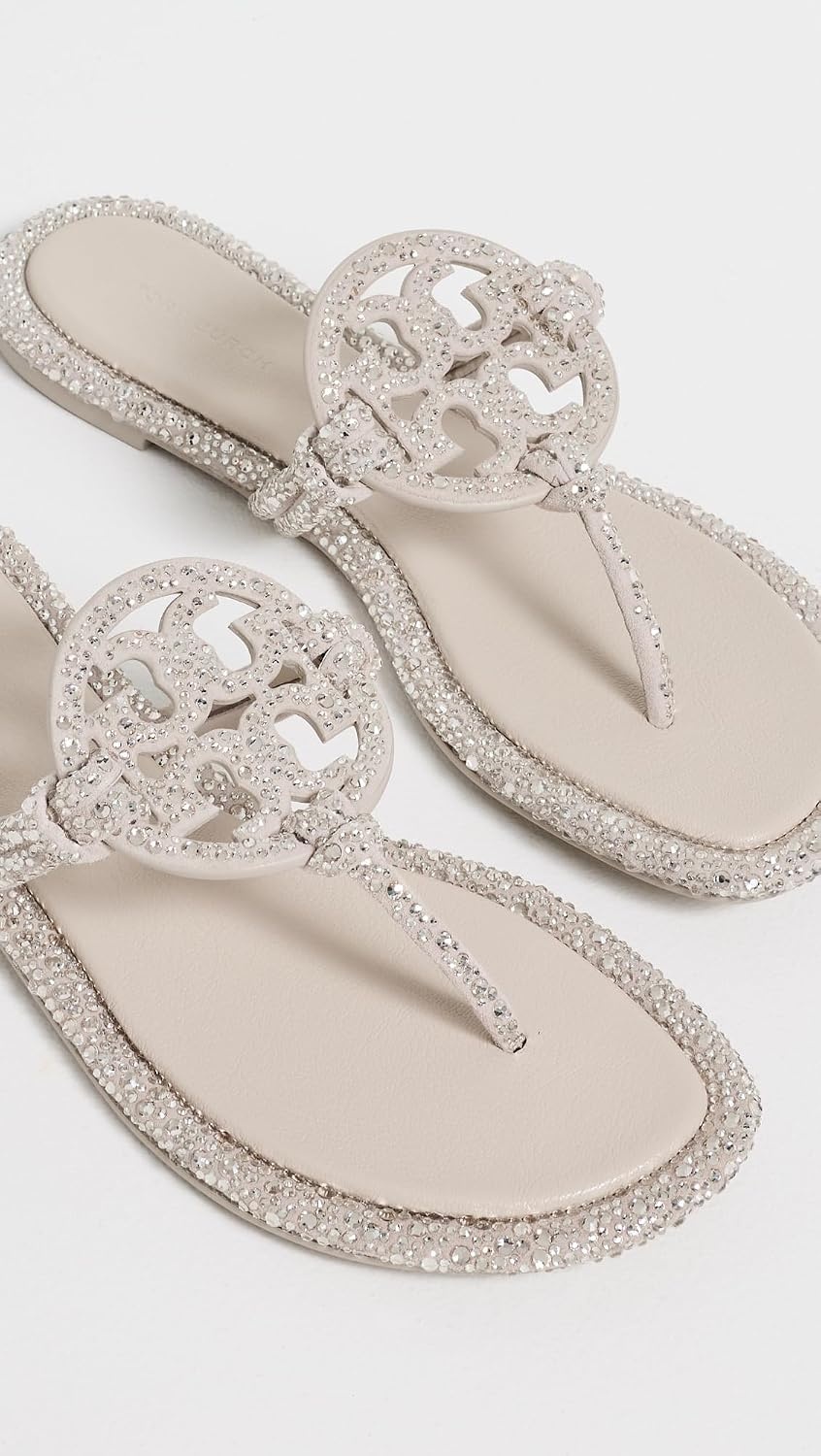 image:imageTory Burch Womens Miller Knotted Pave SandalsPearl