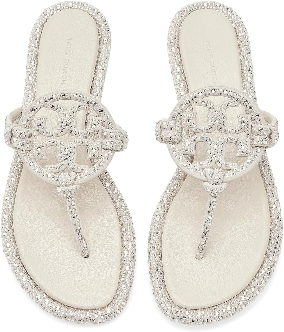 image:imageTory Burch Womens Miller Knotted Pave SandalsPearl