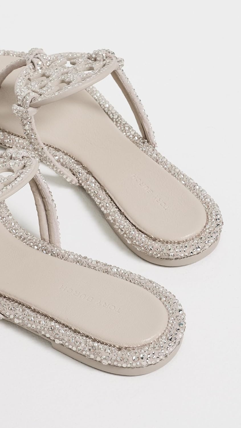image:imageTory Burch Womens Miller Knotted Pave SandalsPearl
