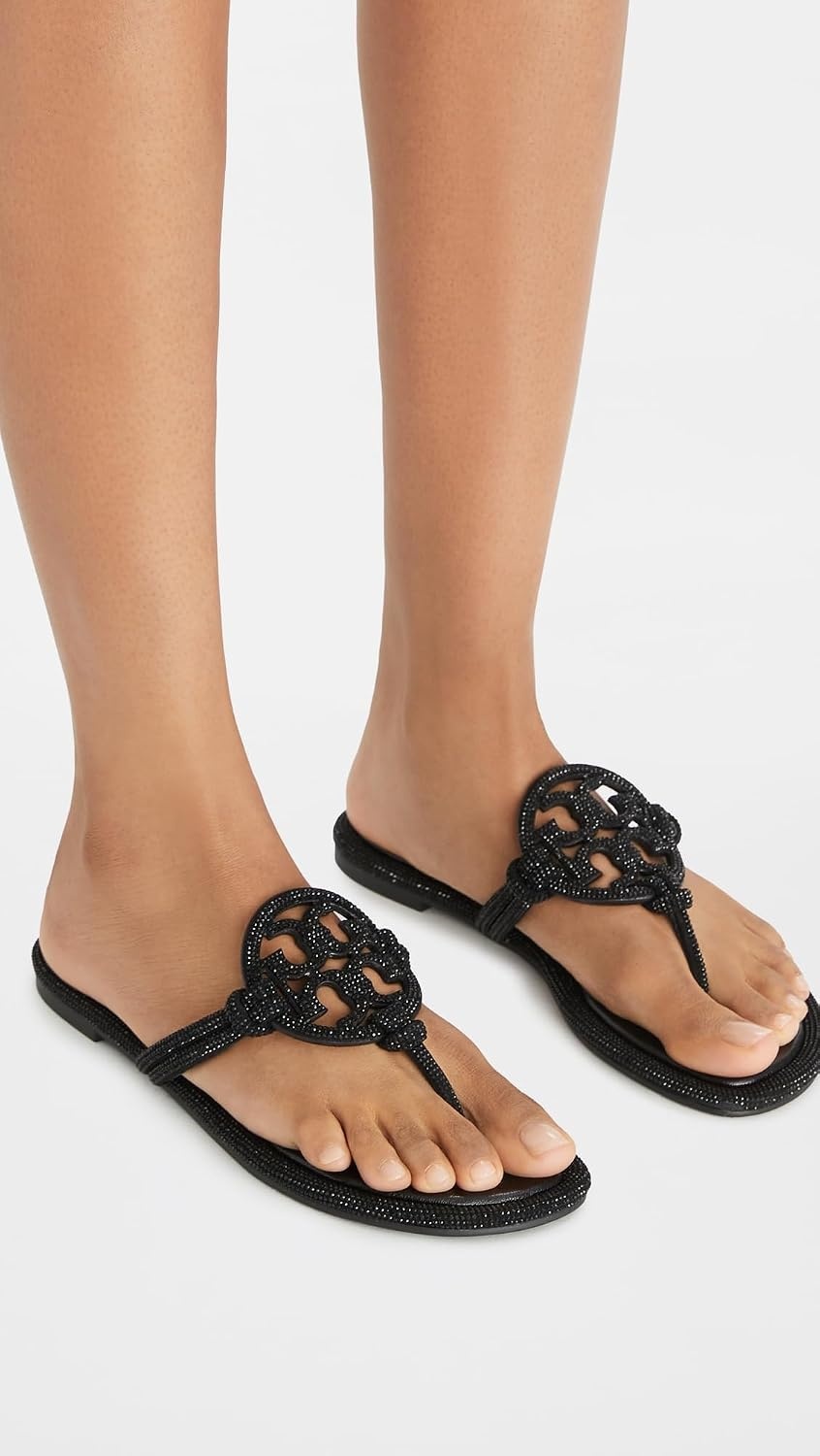 image:imageTory Burch Womens Miller Knotted Pave SandalsPerfect Black