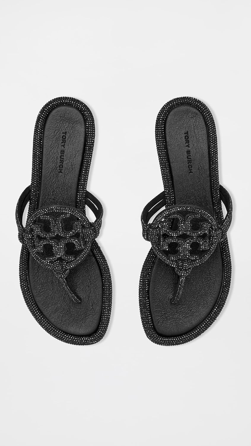 image:imageTory Burch Womens Miller Knotted Pave SandalsPerfect Black