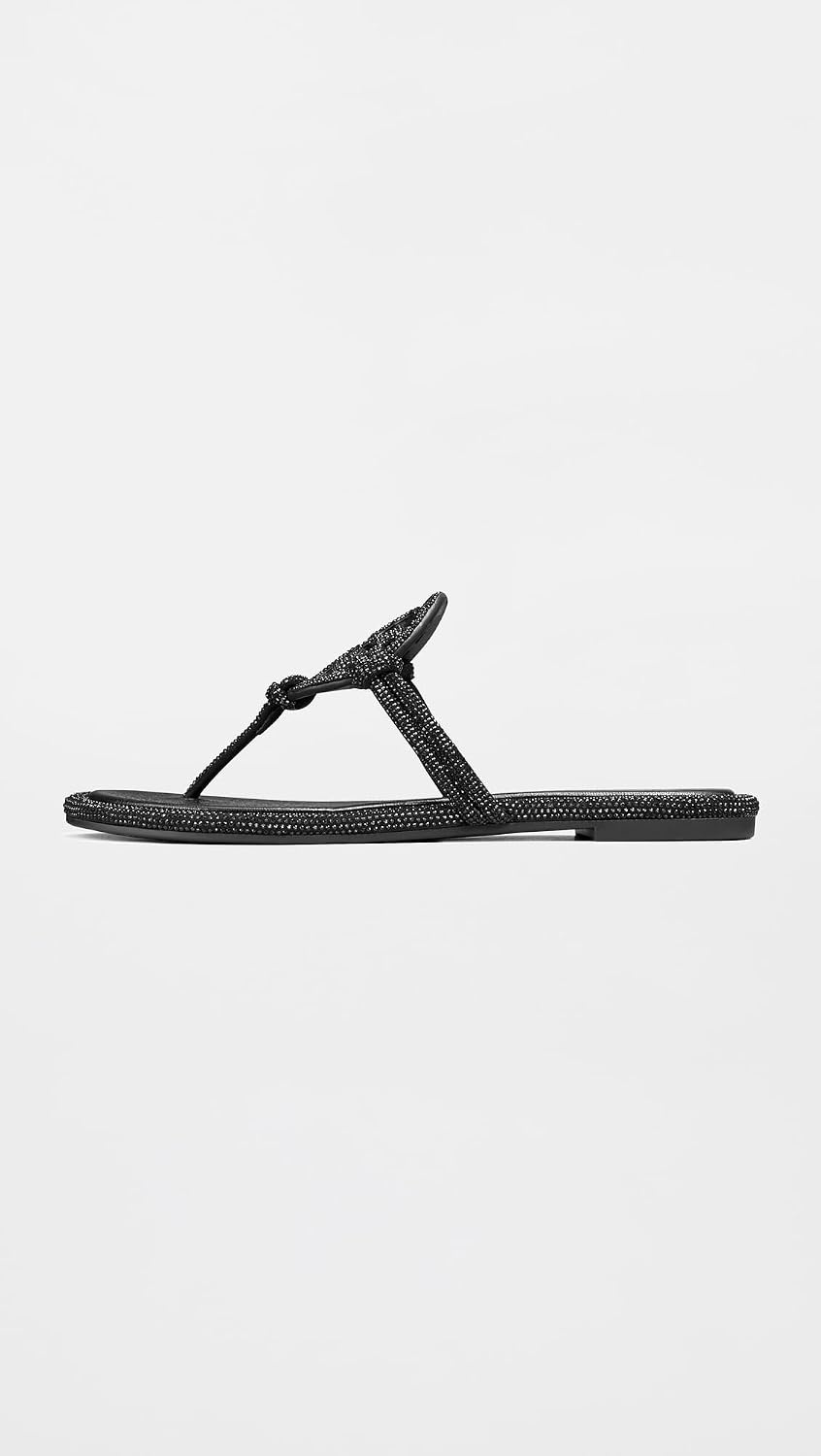 image:imageTory Burch Womens Miller Knotted Pave SandalsPerfect Black