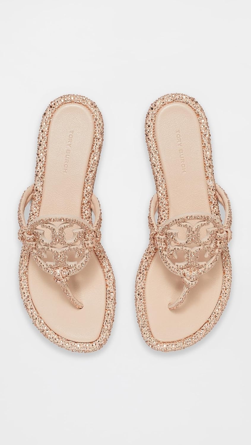 image:imageTory Burch Womens Miller Knotted Pave SandalsRose Pink