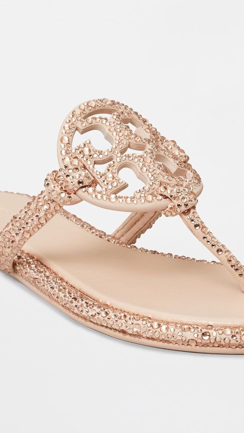 image:imageTory Burch Womens Miller Knotted Pave SandalsRose Pink
