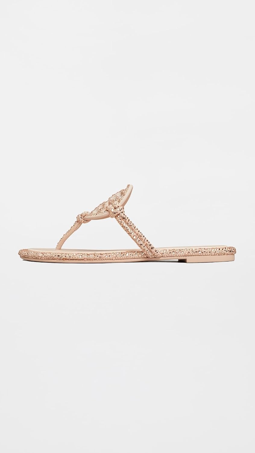image:imageTory Burch Womens Miller Knotted Pave SandalsRose Pink