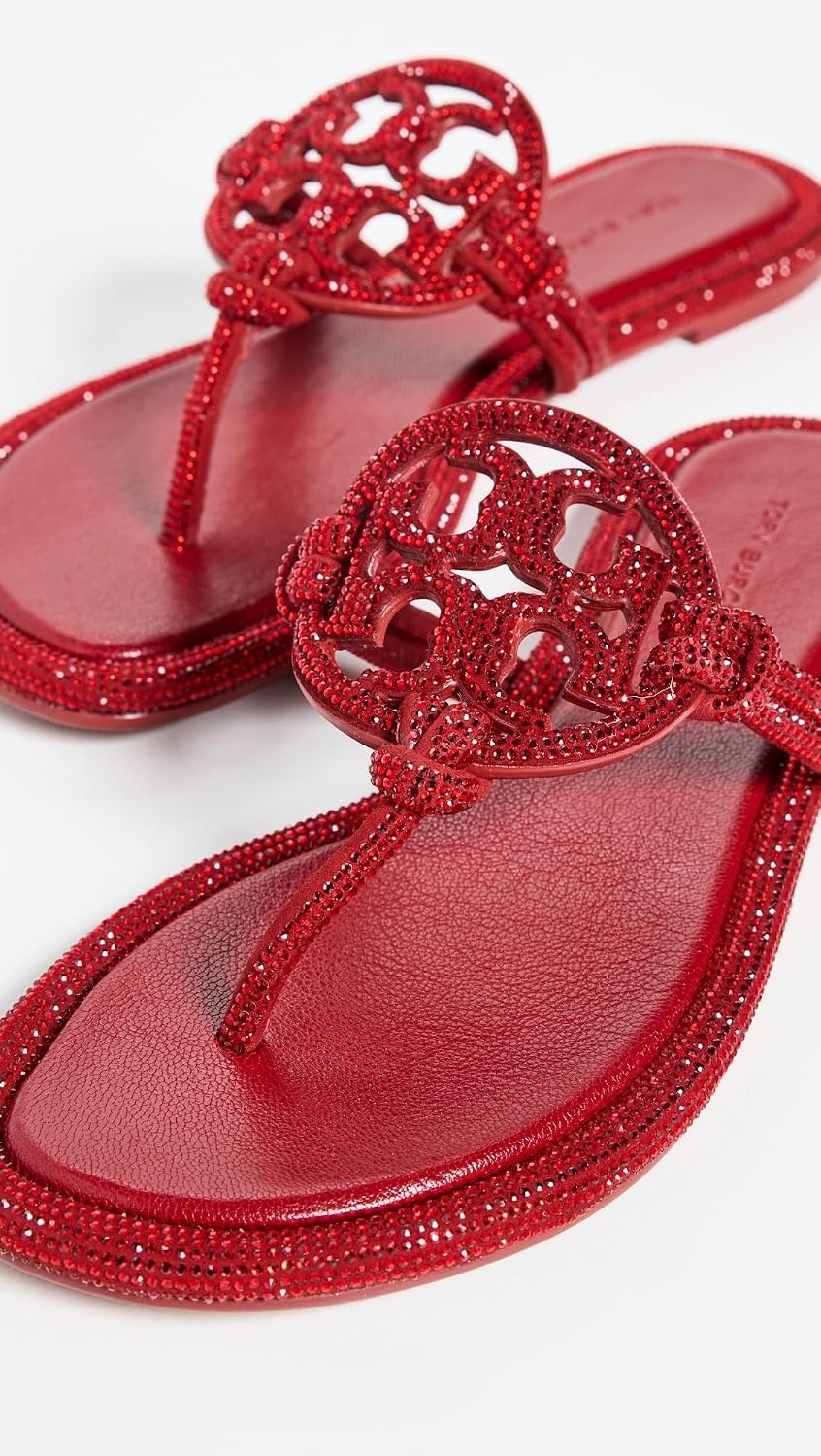 image:imageTory Burch Womens Miller Knotted Pave SandalsRuby